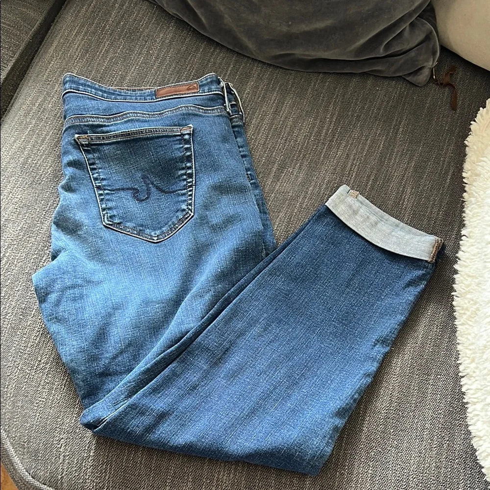 AG Adriano Goldschmied “The Stilt Roll-Up” Skinny Jeans with Rolled Ankle Hem - Picture 1 of 10